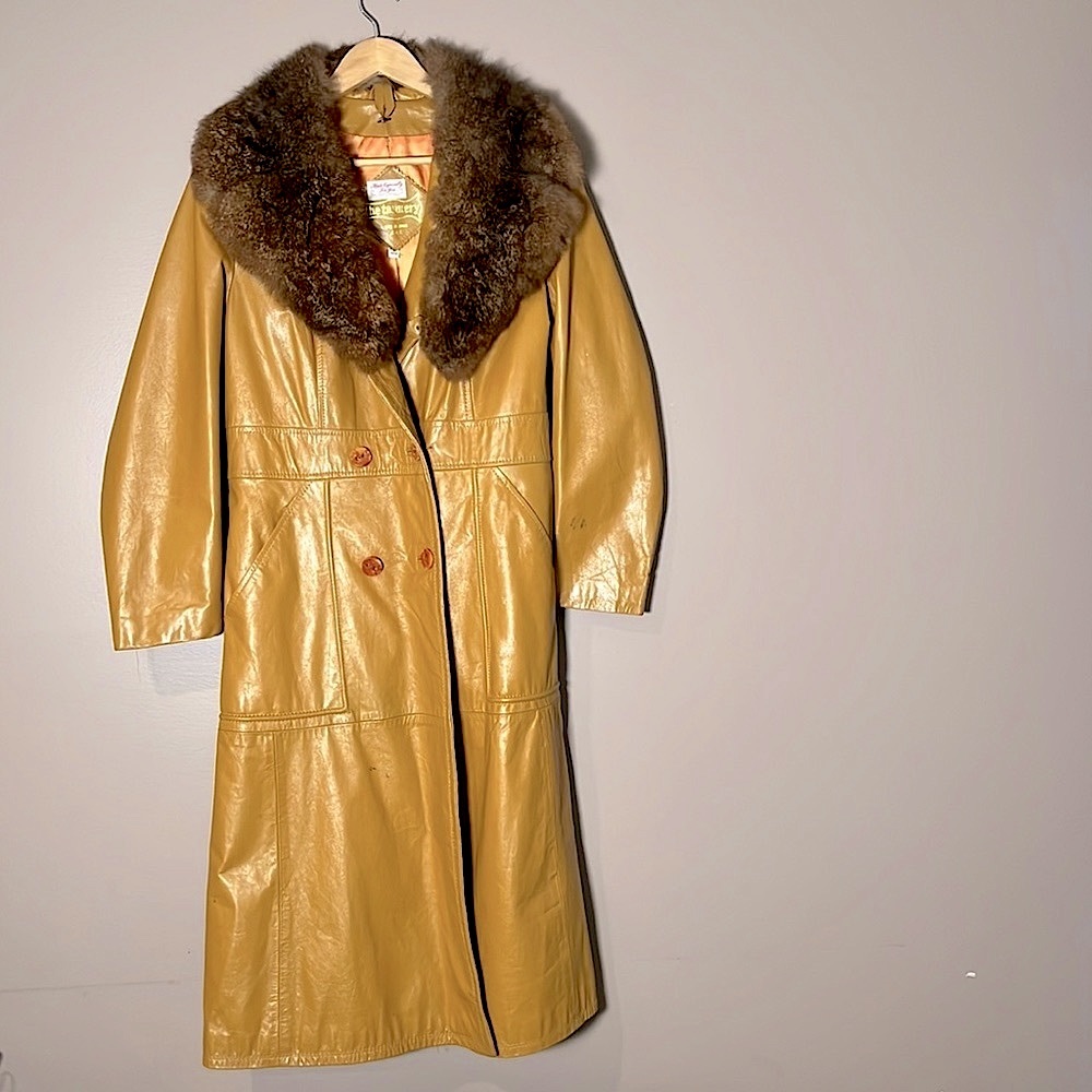 1970s Penny Lane Leather trench coat.